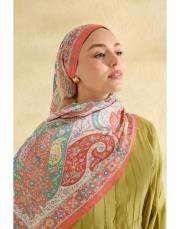 nar çiçeği eva desenli şal