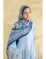lacivert eva desenli şal