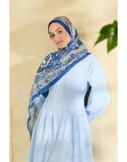 lacivert eva desenli şal 4