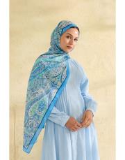 mavi miu desenli şal