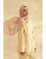 sarı miu desenli şal