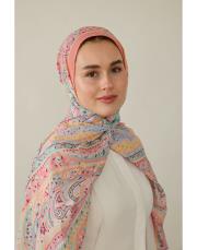 yavruağzı miu desenli şal