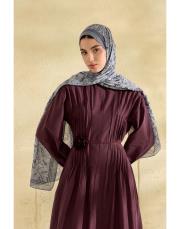 gri lisa desenli şal 2