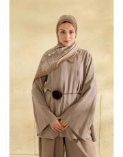 hardal lisa desenli şal 2