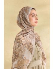 bej flora desenli şal 3