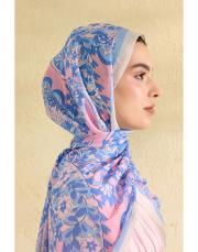 pembe flora desenli şal 2
