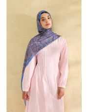 mavi dora desenli şal