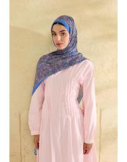 mavi dora desenli şal 3