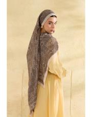 bej dora desenli şal