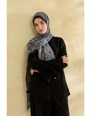 siyah dora desenli şal 3