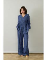 lacivert lulu kraşlı takım