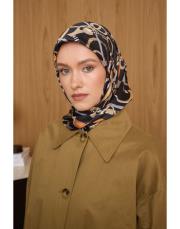 1902 siyah-gold zela twill eşarp