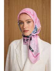 1904 pembe zela twill eşarp