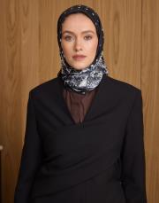 2205 siyah gri windy twill eşarp 2