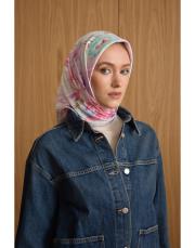 2501 lila gül twill eşarp