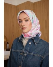 2501 lila gül twill eşarp 2