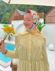 mint yeşili violet eşarp