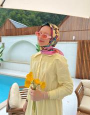 siyah violet eşarp 2