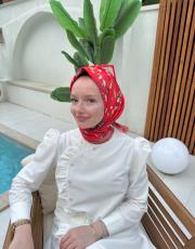 nar çiçeği lotus eşarp 2