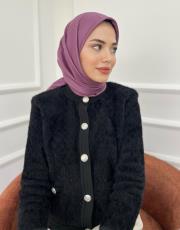 mürdüm düz twill eşarp 2