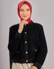 vişne düz twill eşarp 3