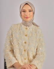 açık vizon düz twill eşarp 3