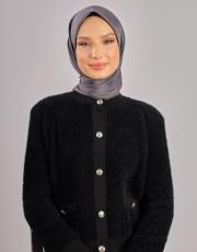 antrasit düz twill eşarp 2