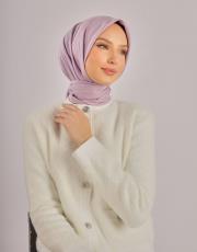 lila düz twill eşarp