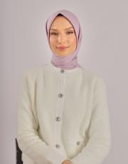 lila düz twill eşarp 3