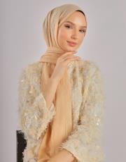 koyu krem crash şal