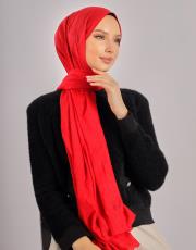 kırmızı crash şal